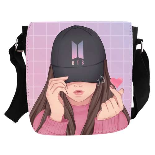 کیف رودوشی دخترانه مدل گروه Bts کد KD-216