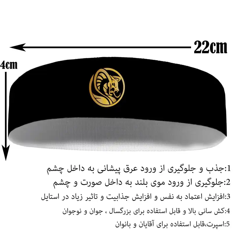 هدبند ورزشی آی تمر مدل مار افعی کد 411