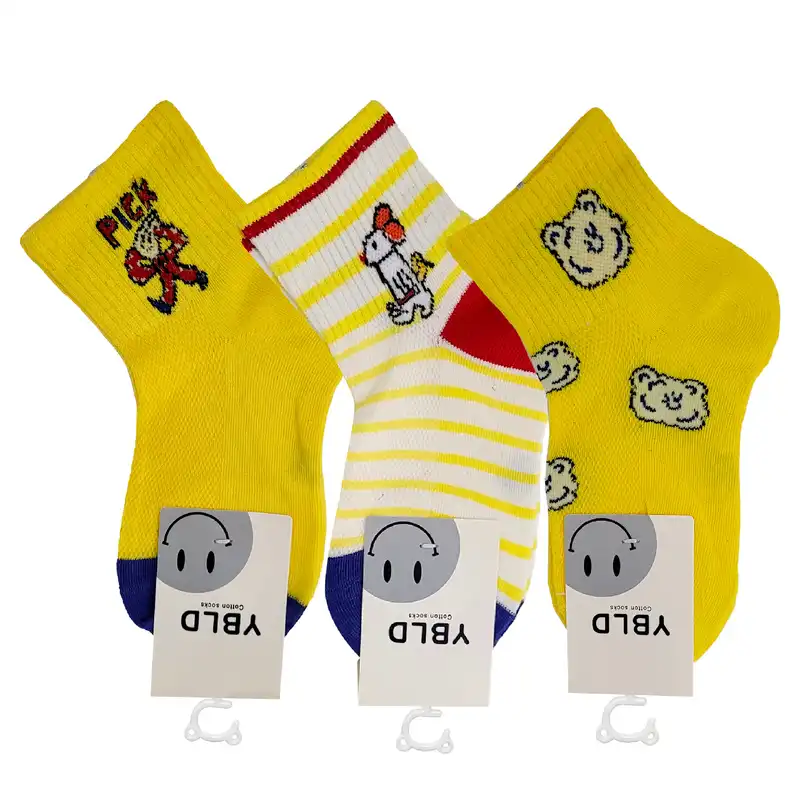 جوراب ساق کوتاه بچگانه مدل 4-05053 بسته 3 عددی