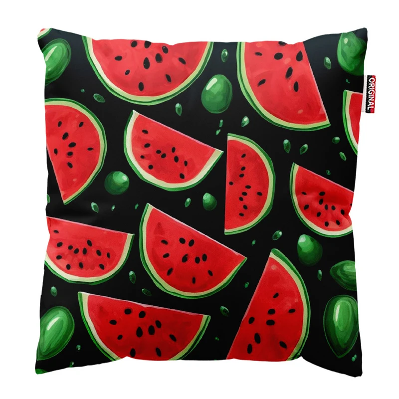  کوسن پاد آفرین طرح یلدا و هندونه کد 1994 سایز 30*30 سانتی متر