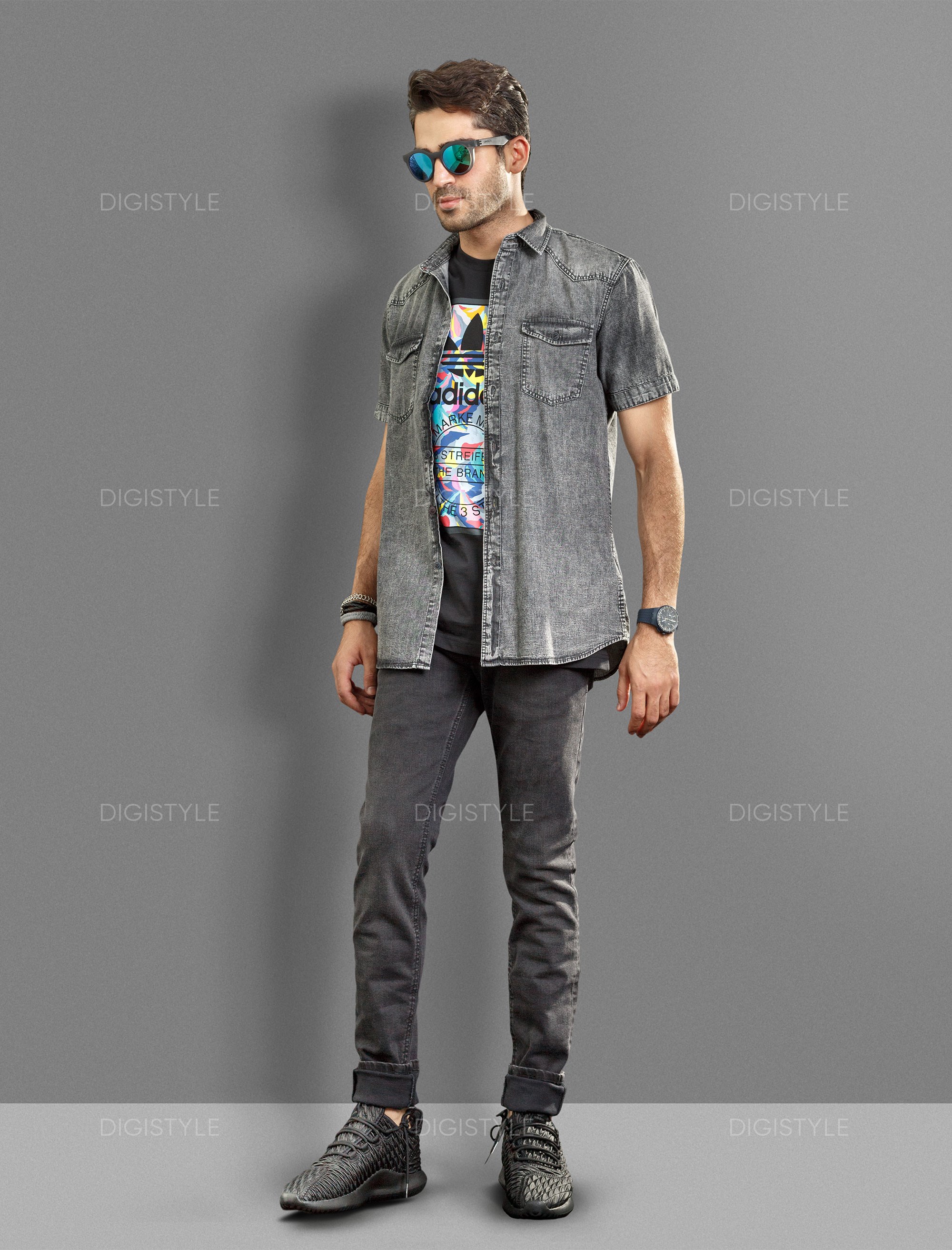 شلوار جین جذب مردانه Dark Grey Nux Denim - یونیتی - زغالي - 8