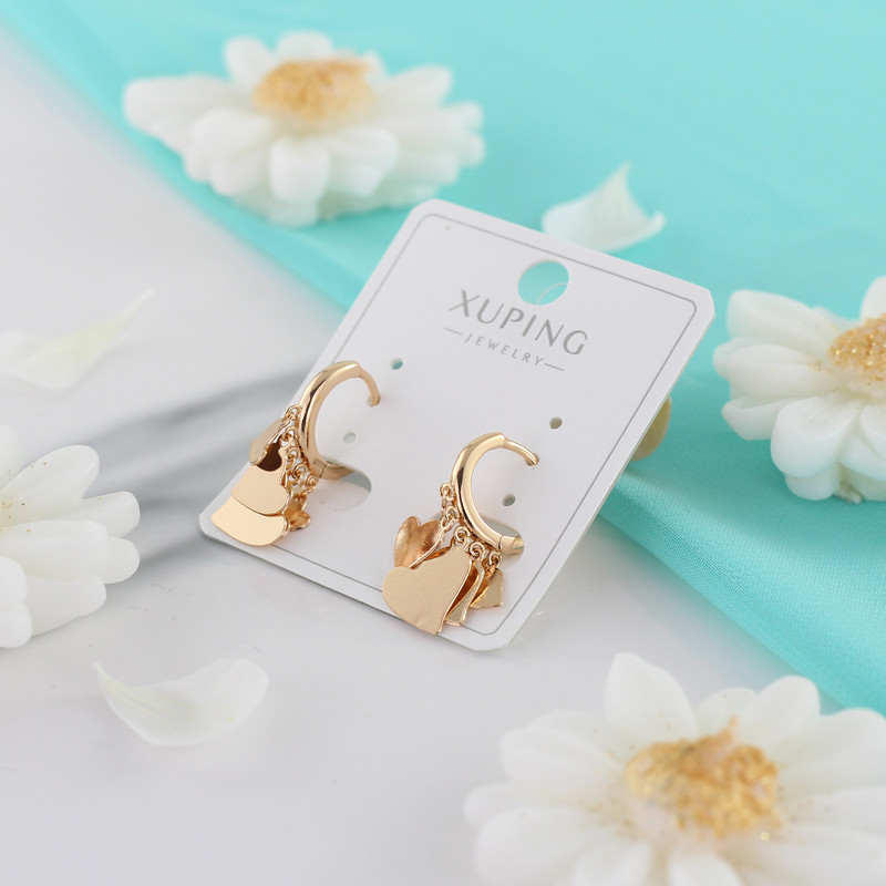 گوشواره زنانه ژوپینگ مدل قلب کد U103 گوشواره زنانه ژوپینگ مدل قلب کد U103