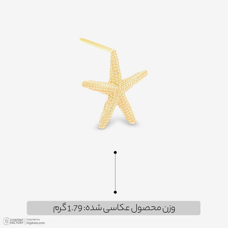 گوشواره میخی طلا 18 عیار زنانه ماوی گالری مدل ستاره دیایی - 2