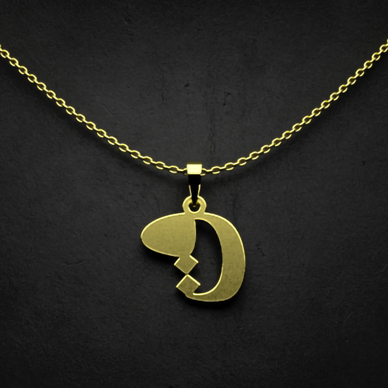 گردنبند طلا 18 عیار زنانه مدوپد مدل حرف ق کد I3-1-1612