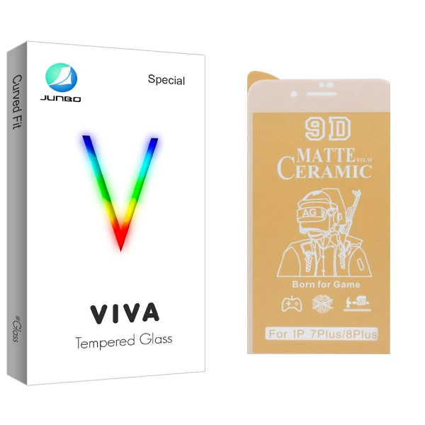 محافظ صفحه نمایش سرامیکی مات جانبو مدل Viva Glass مناسب برای گوشی موبایل اپل iphone 7 / 8P