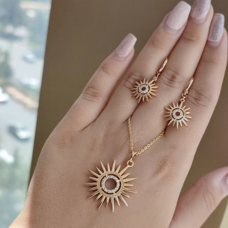 نیم ست زنانه ژوپینگ مدل خورشید نگینی 3448 نیم ست زنانه ژوپینگ مدل خورشید نگینی 3448