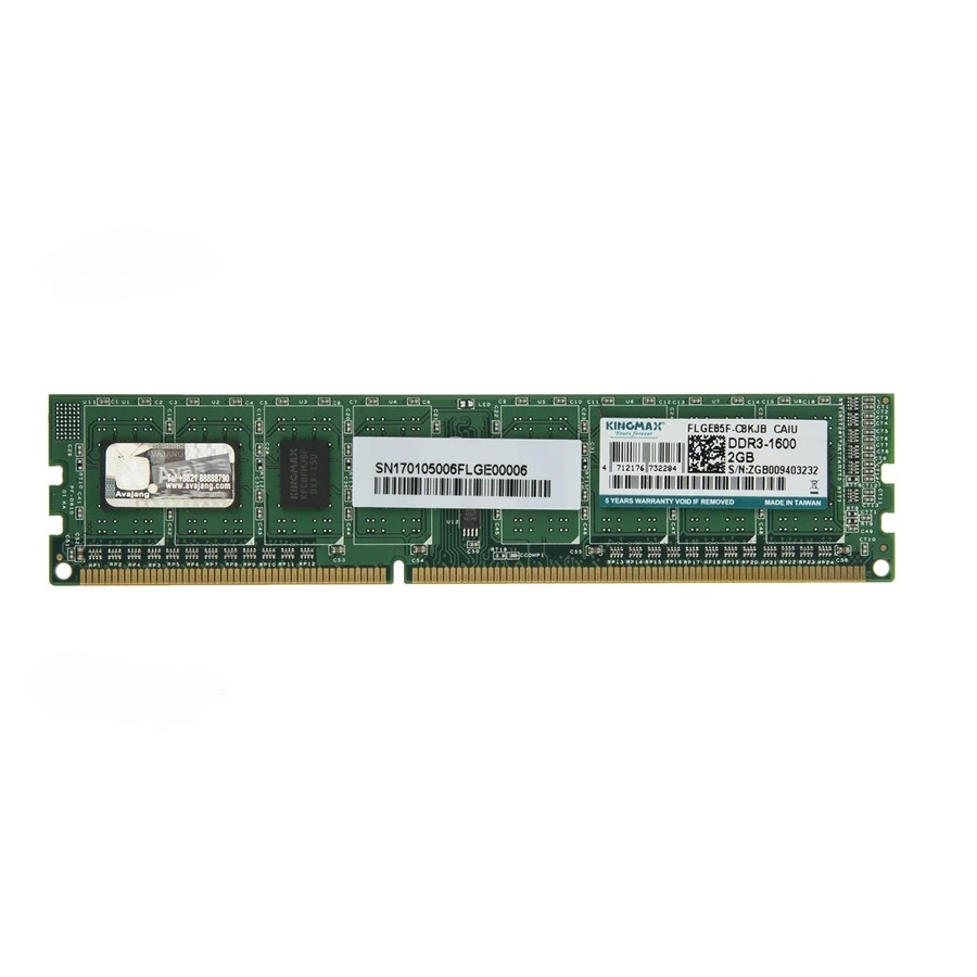 رم دسکتاپ DDR3 تک کاناله 1600 مگاهرتز کینگ مکس مدل FLGE85F-C8KLB  ظرفیت 2 گیگابایت