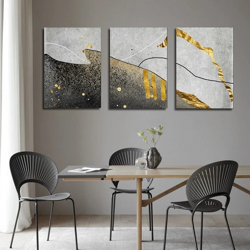 تابلو شاسی بکلیت طرح نقاشی انتزاعی مدل SH-3142 مجموعه 3 عددی