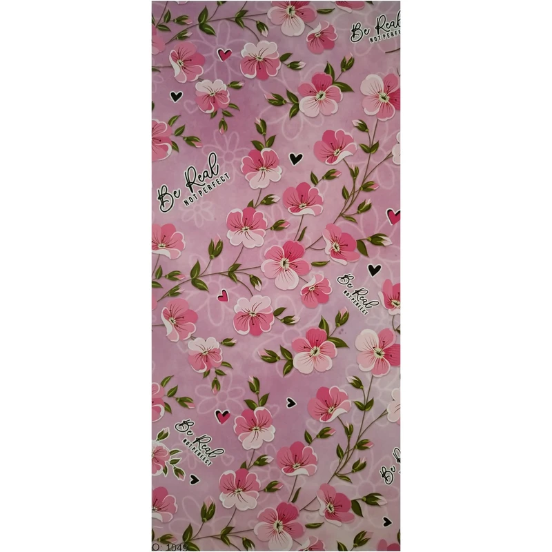 کاغذ کادو مدل بهار طرح شکوفه هلو سایز 70 *50 سانتی متر بسته 3 عددی 