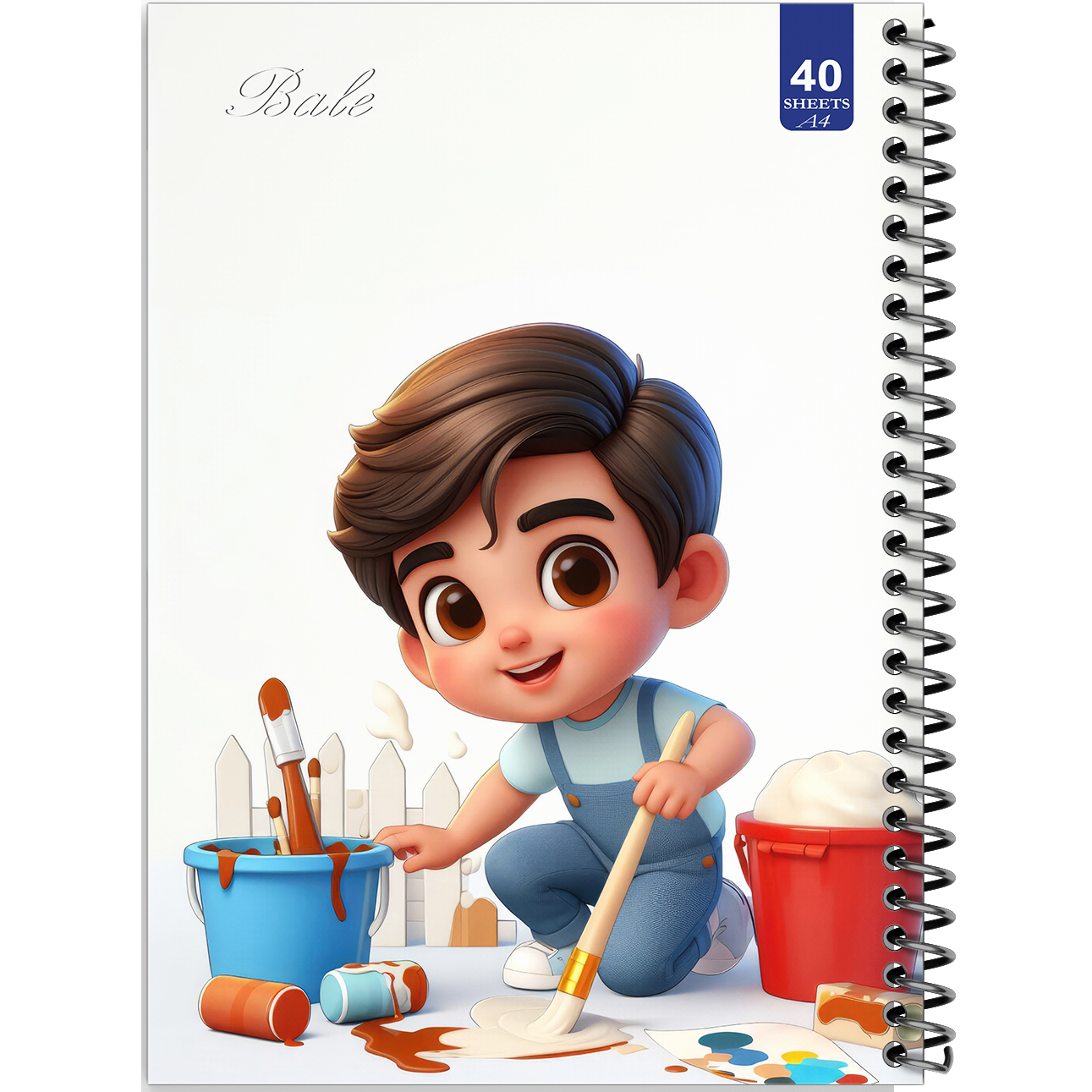 دفتر نقاشی 40 برگ انتشارات بله طرح پسرانه نقاشی کشیدن کد A4-K606