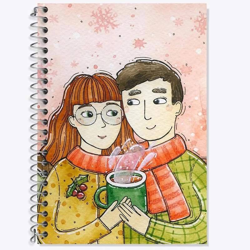 دفتر لغت 50 برگ خندالو مدل عاشقانه کد 1855