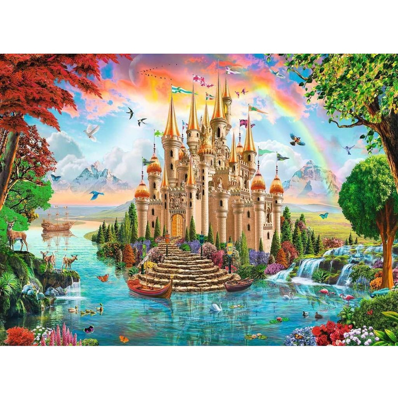 پازل 100 تکه راونزبرگر مدل Rainbow Castle کد 13285