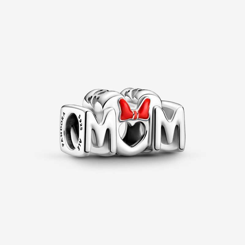 آویز گردنبند نقره زنانه پاندورا مدل Disney Minnie Mouse Bow &amp Mum