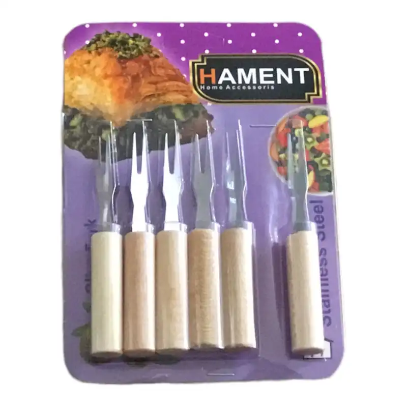 چنگال زیتون خوری هامنت کد sr مجموعه 6 عددی