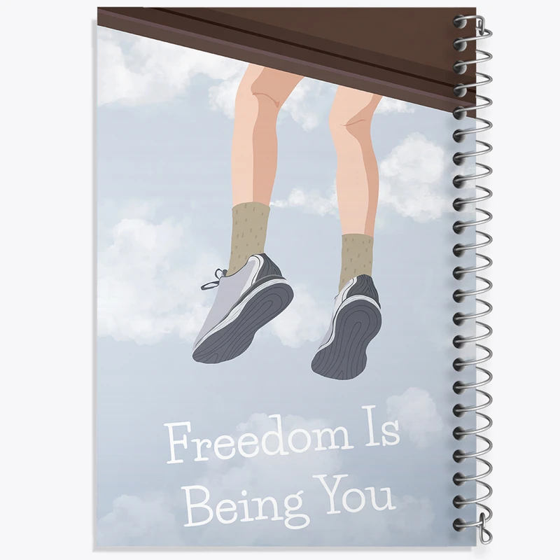 دفتر مشق 100 برگ خندالو طرح Freedom Is Being You کد N2569