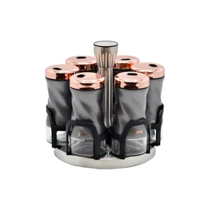 جای ادویه 7 پارچه فلورا مدل TR منحنی کد 12