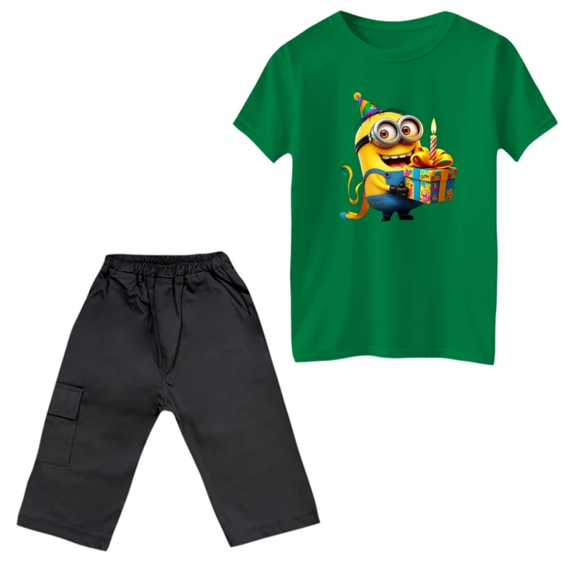 ست تی‌شرت و شلوارک پسرانه مدل مینیون کد 19