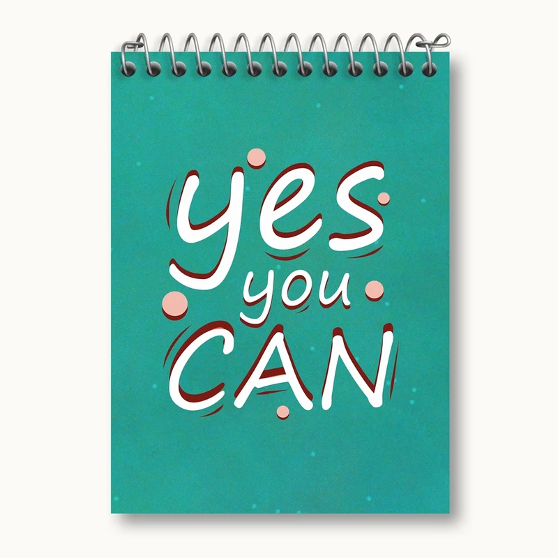 دفتر یادداشت 50 برگ خندالو مدل Yes You Can کد 10046