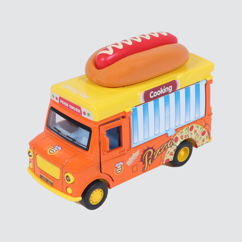 ماشین بازی مدل کامیونت غذا فلزی موزیکال طرح هات داگ
