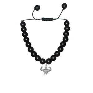 دستبند مهره ای هایکا طرح فیگور بدنسازی کد bd.ha 27