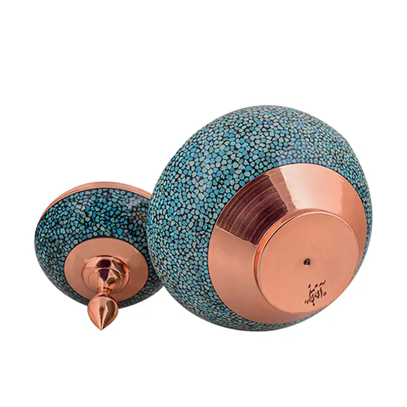 قندان فیروزه کوبی آقاجانی مدل سیب کد 25