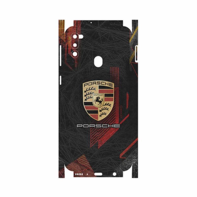 برچسب پوششی ماهوت مدل Porsche-Logo-FullSkin مناسب برای گوشی موبایل سامسونگ Galaxy M21 (2021) Edition