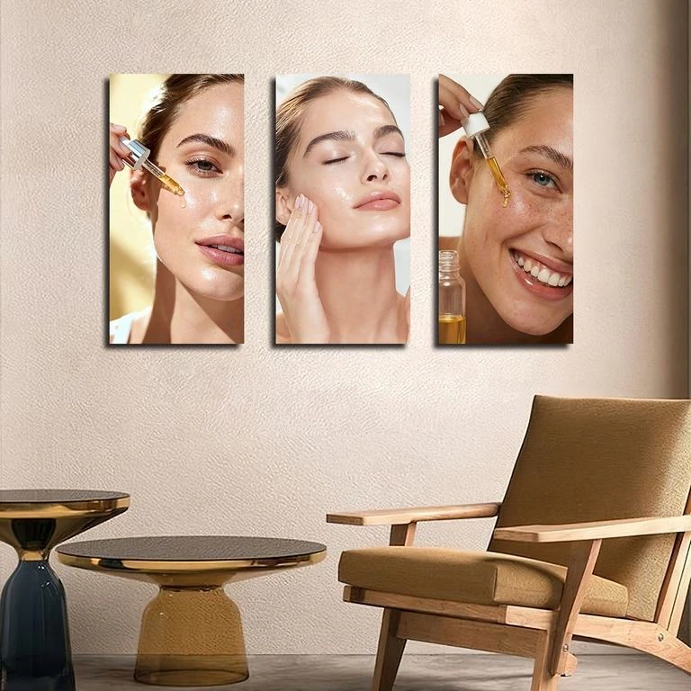 تابلو شاسی بکلیت طرح پاکسازی و زیبایی پوست مدل SH-5142 مجموعه 3 عددی