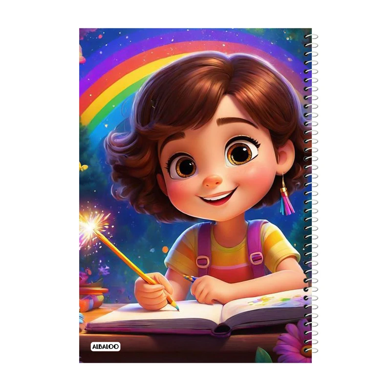 دفتر مشق 50 برگ آلبالو طرح دختر کد2029