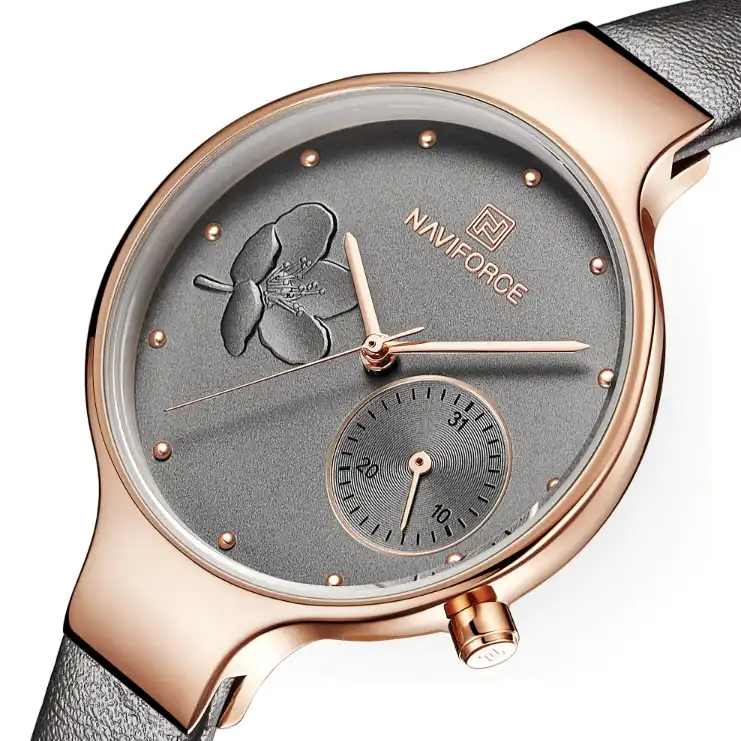 ساعت مچی عقربه ای زنانه نیوی فورس مدل nf5001-rggygy