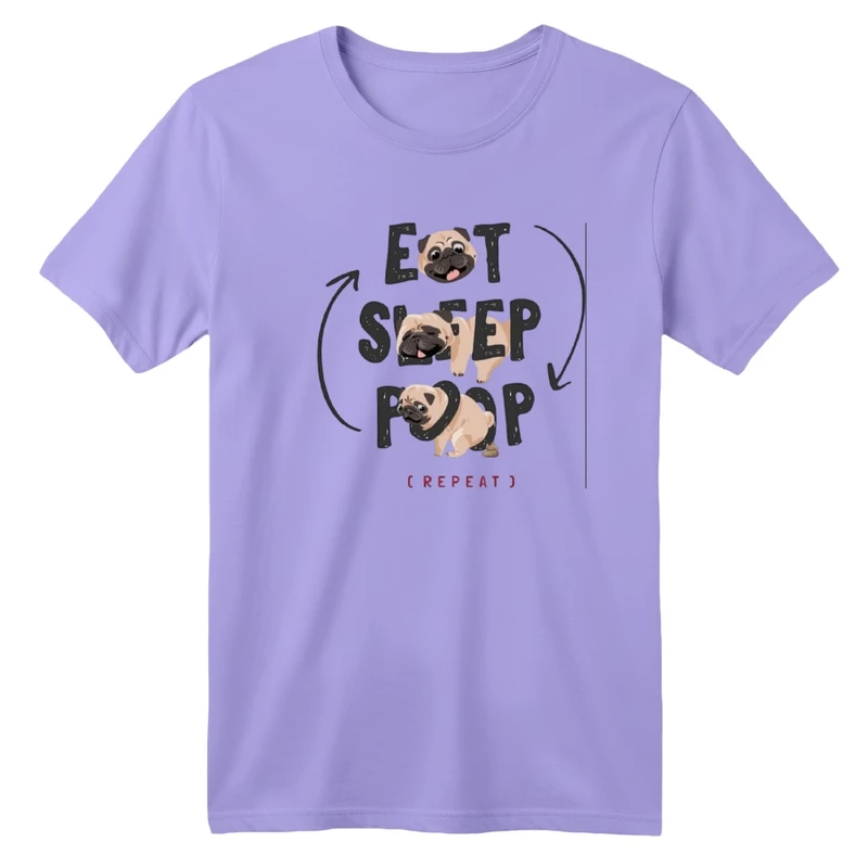 تی‌شرت آستین کوتاه لانگ یقه گرد بچگانه مدل سگ