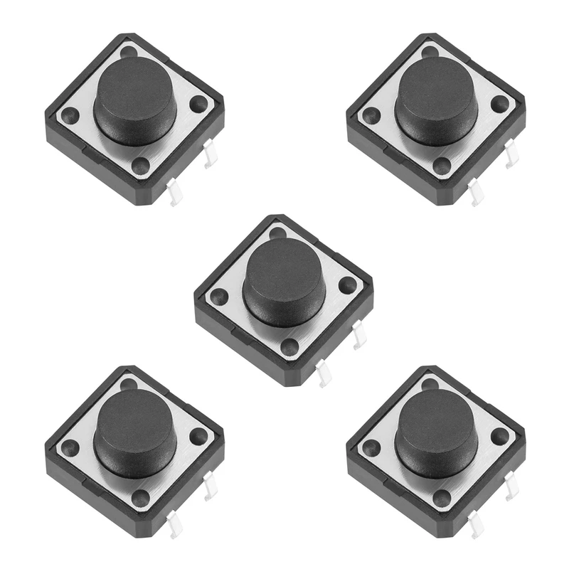 میکرو سوئیچ مدل Vertical-12×12×7.3-4P بسته 5 عددی