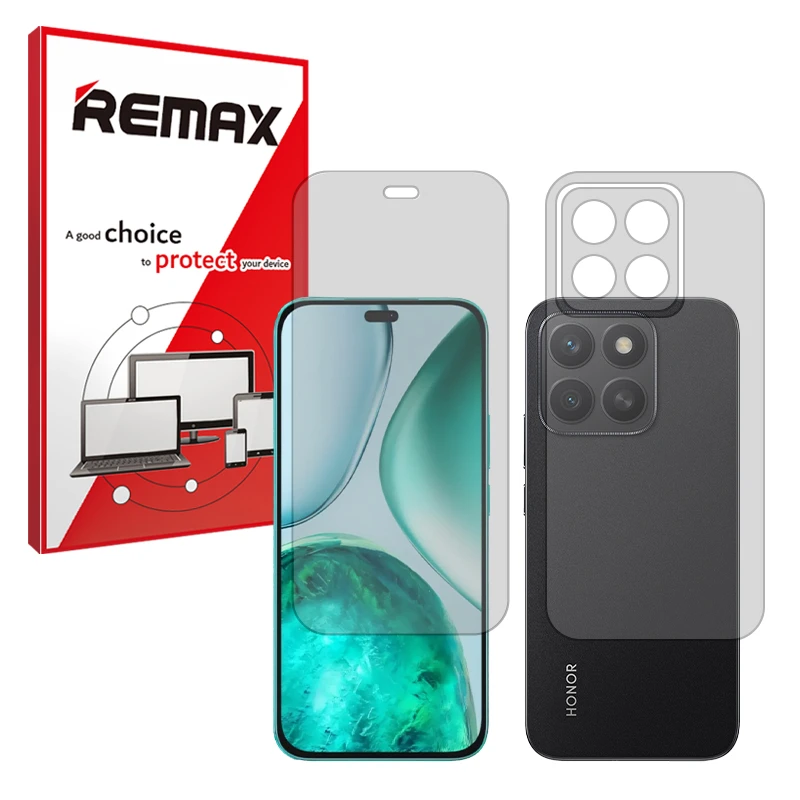 محافظ صفحه نمایش مات ریمکس مدل Resistant مناسب برای گوشی موبایل آنر X8c به همراه محافظ پشت گوشی