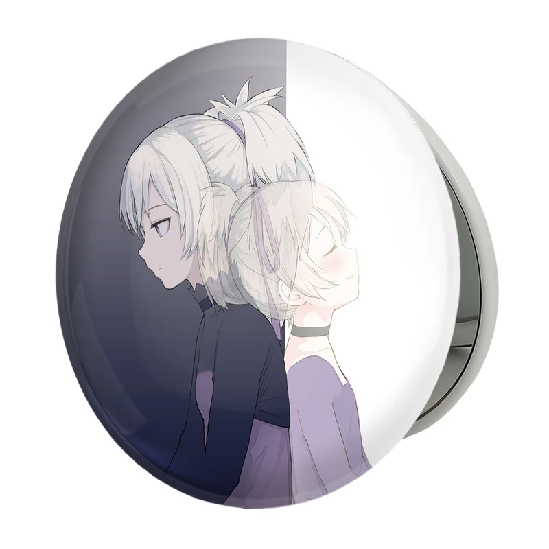 آینه جیبی خندالو طرح یین انیمه تاریک تر از سیاهی Darker Than Black مدل تاشو کد 22585 