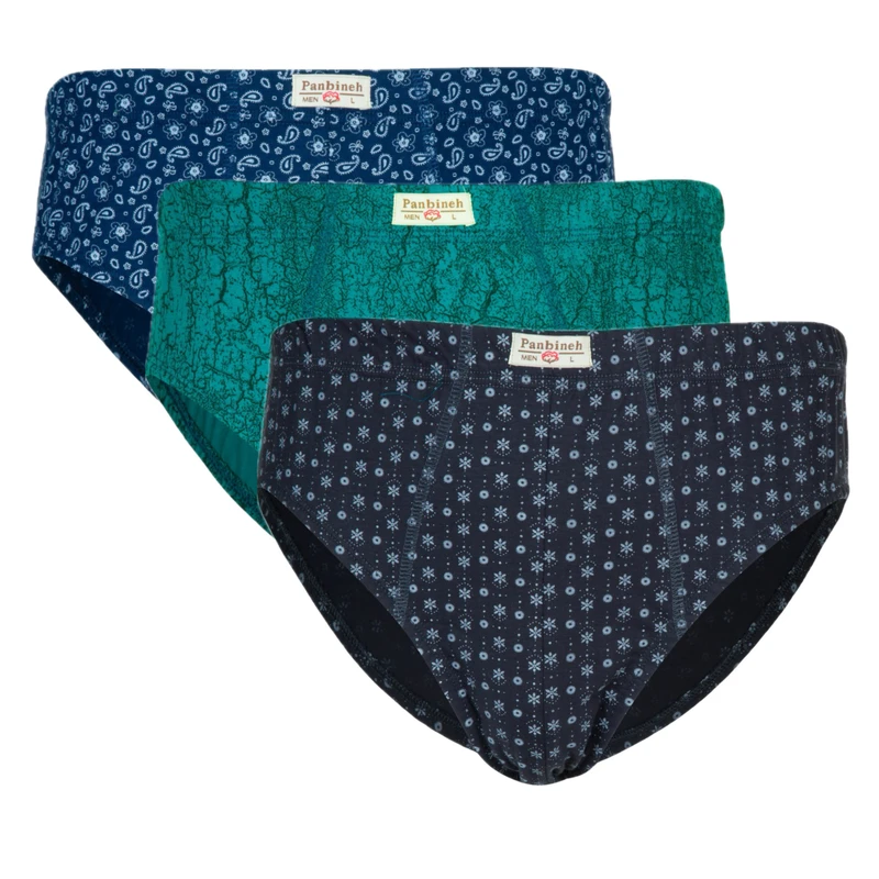 شورت اسلیپ مردانه پنبینه مدل نخ پنبه خالص بسته 3 عددی