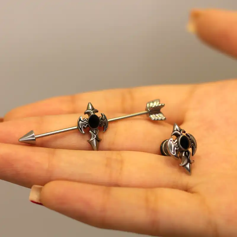 پیرسینگ گوش زنانه پایتخت مدل PS993 مجموعه دو عددی