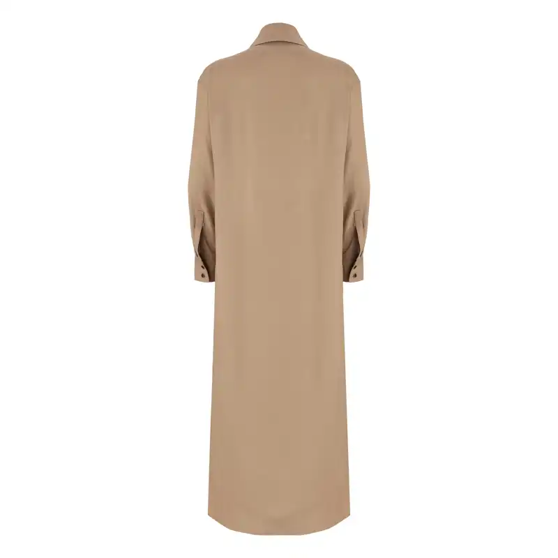 مانتو زنانه سرژه مدل 216617 رنگ نسکافه ای