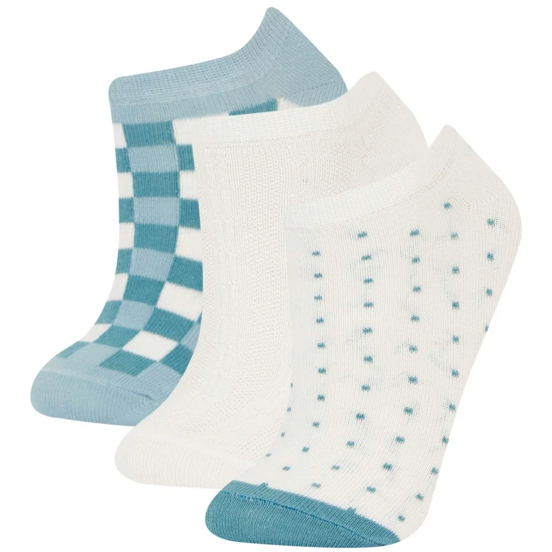 جوراب ساق کوتاه زنانه دفکتو مدل Chilevery بسته 3 عددی