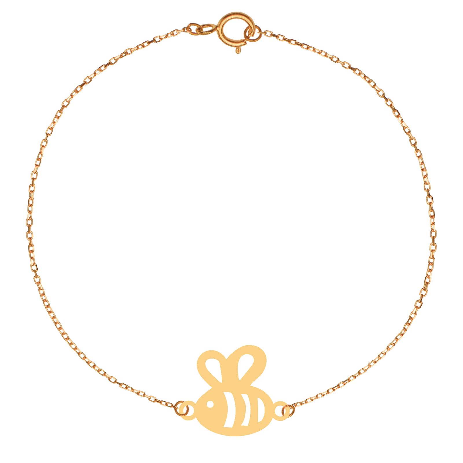 پابند طلا 18 عیار زنانه کرابو طرح زنبور مدل Kr2014 -  - 1