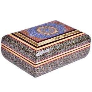جعبه جواهرات خاتم کاری طرح ماهان کد MA1410