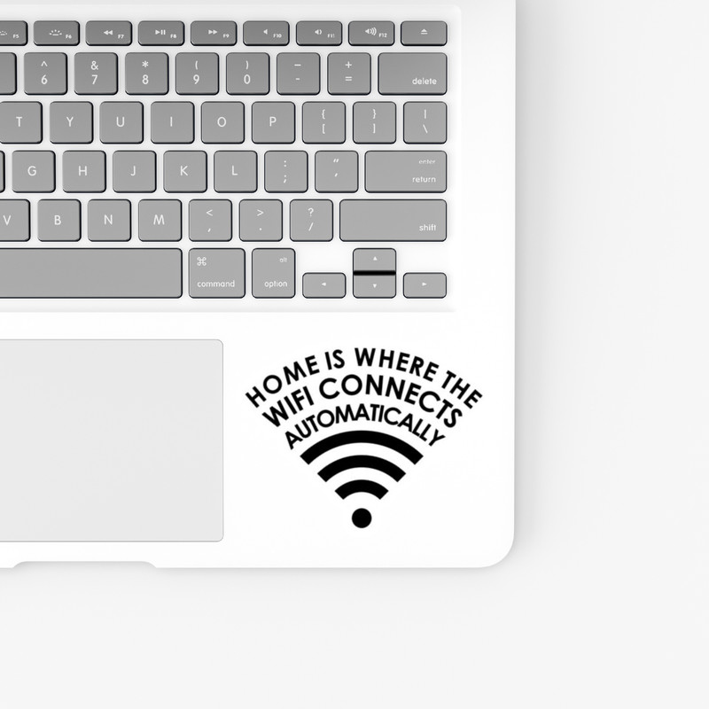 استیکر لپ تاپ و موبایل بووم طرح WiFi مدل نوشته کد UV073