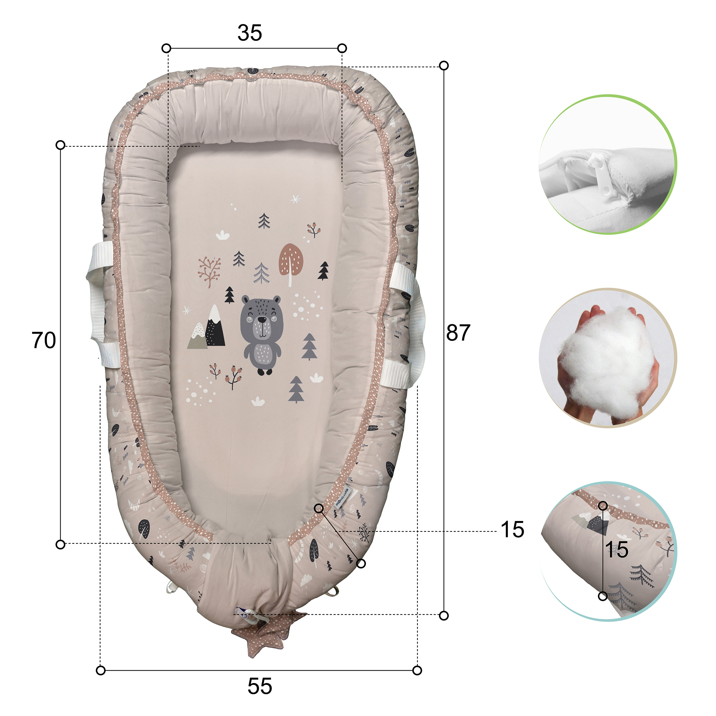سرویس خواب 3 تکه کودک مامزکیوتی مدل بیابان TL89