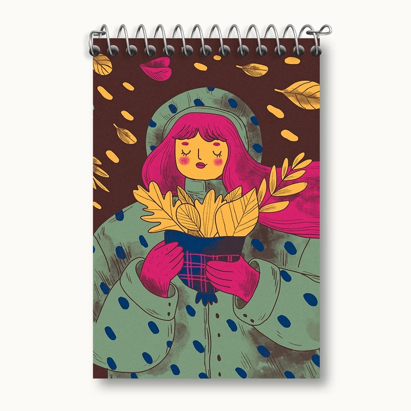 دفتر یادداشت 50 برگ خندالو مدل دخترانه کد F1456