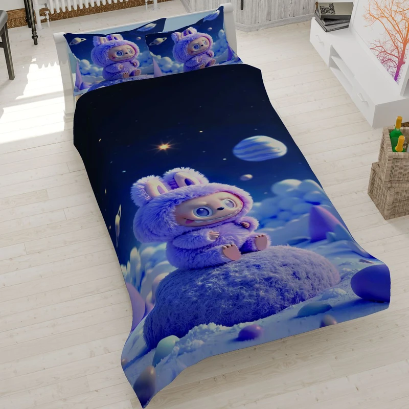 سرویس روتختی 1 نفر 5 تکه مدل لبووبوو کد 03