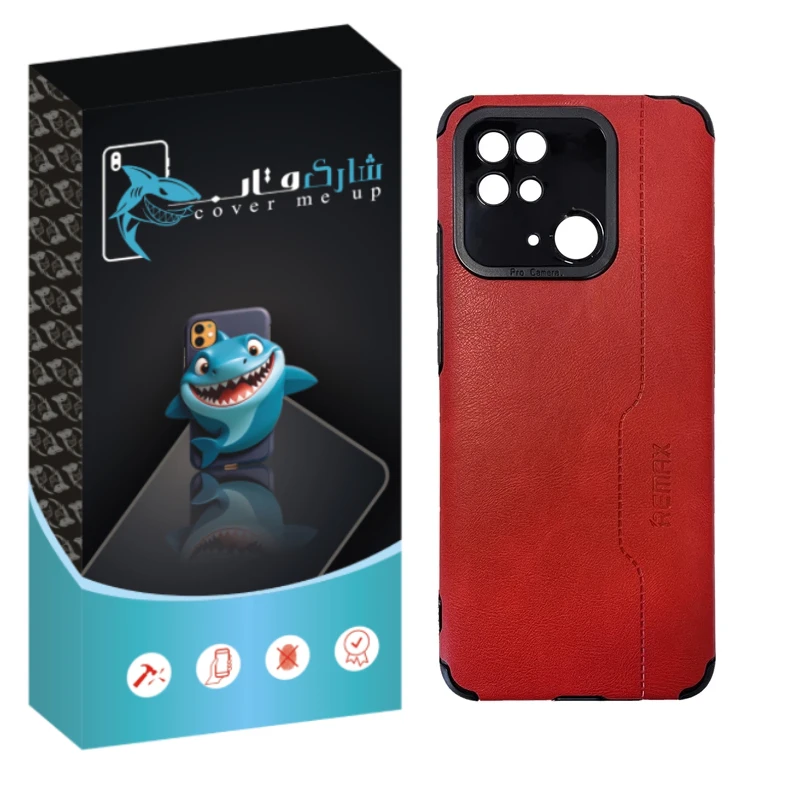 کاور شارک قاب مدل چرم RMX مناسب برای گوشی موبایل شیائومی Redmi 10c / Poco C40