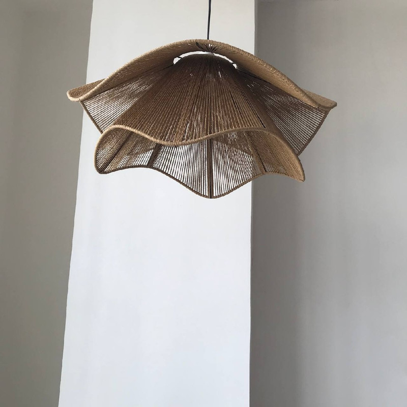 لوستر بافتنی مدل لاله رافیا کد R-70