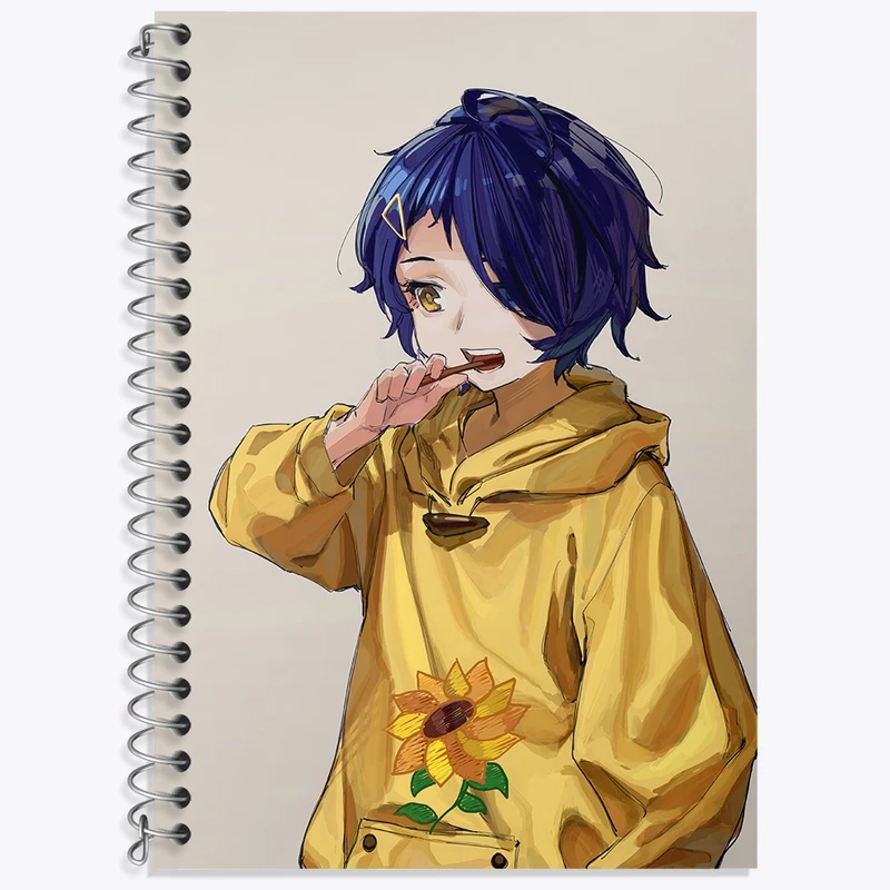 دفتر زبان 50 برگ خندالو مدل دو خط طرح آی انیمه واندر اگ پرایورتی کد 34034