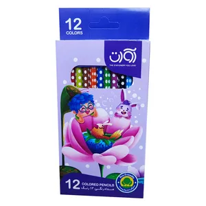 مداد رنگی 12 رنگ آوات مدل گل