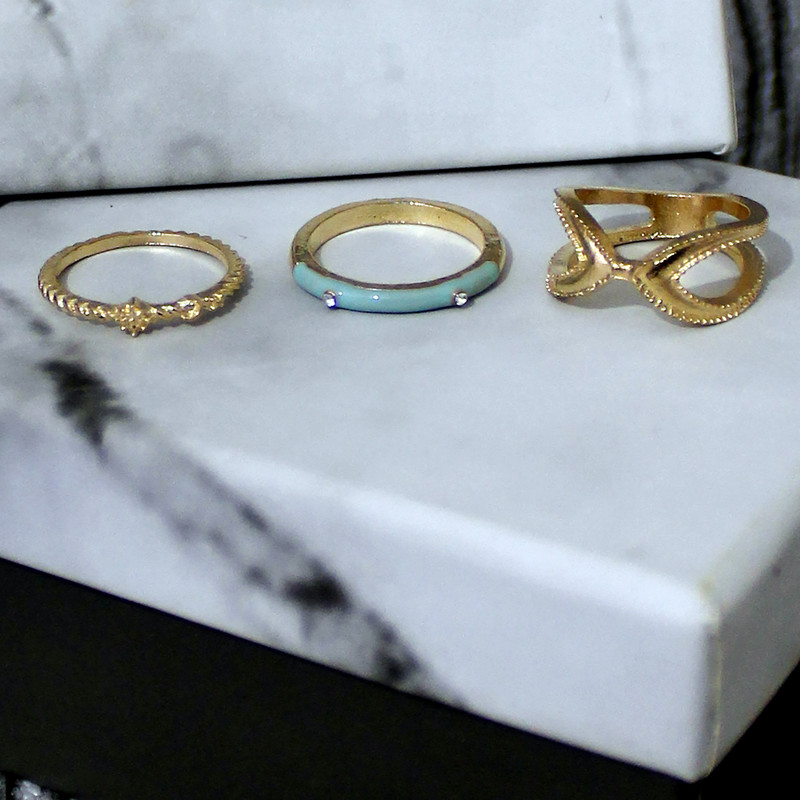 بند انگشتی زنانه کد RKH_1287 مجموعه 3 عددی