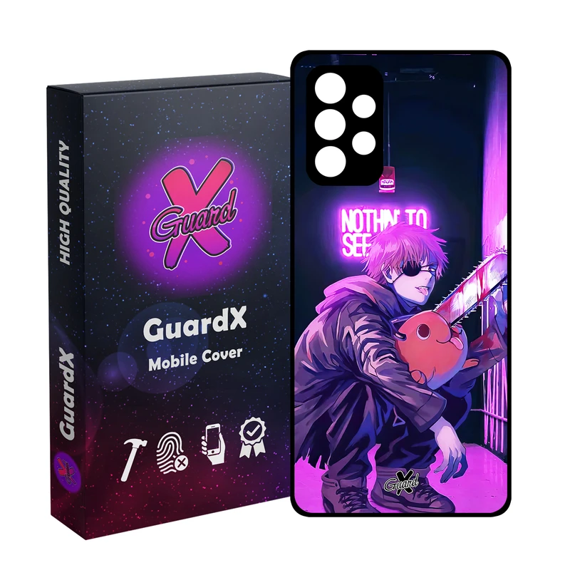 کاور گارد ایکس طرح Chainsaw Man Anime مدل Glass10625 مناسب برای گوشی موبایل سامسونگ Galaxy A73