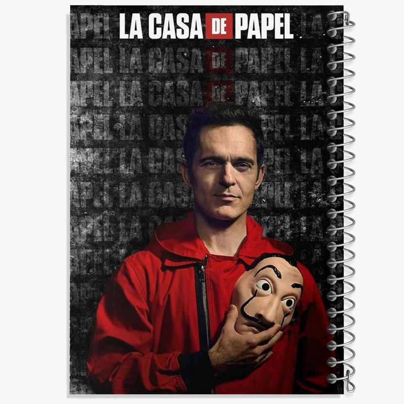 دفتر مشق 50 برگ خندالو مدل برلین سریال Money Heist کد 3226